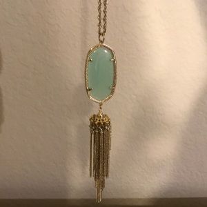Kendra Scott Rayne Chalcedony necklace.